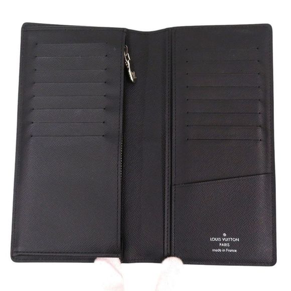 Louis Vuitton Portefeuille Plaza NM Taiga M30715 Grey Long Wallet LV 0669 Louis - Picture 5 of 7